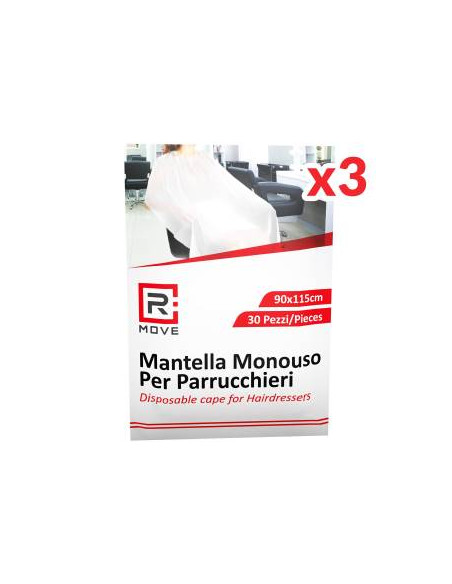 RMove Mantella Monouso per Parrucchieri 90x115cm 3Cnf/30pz