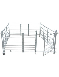 Box Pecore in Acciaio Zincato 4 Pannelli 137 x 137 x 92 cm