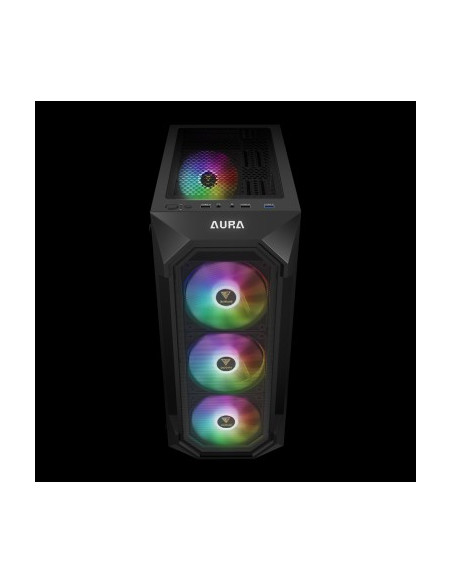 GAMDIAS CASE MID TOWER AURA GC1 ELITE NERO 4*120mm ARGB FAN TG MESH