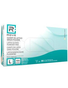 1Conf. da 100pz Tg.L - RMove Guanti Lattice 5.7gr Senza Polvere