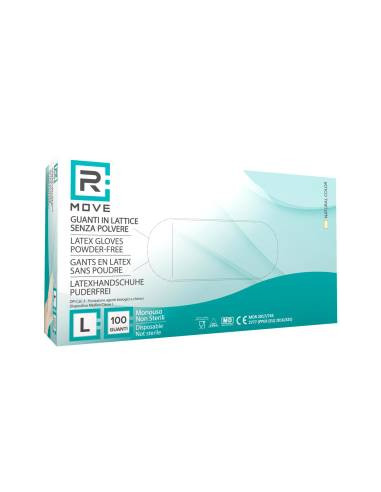 1Conf. da 100pz Tg.L - RMove Guanti Lattice 5.7gr Senza Polvere