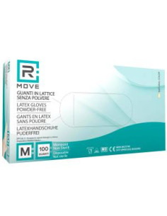 1Conf. da 100pz Tg.M - RMove Guanti Lattice 5.7gr Senza Polvere