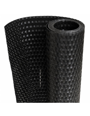 Paravento da Balcone Nero 400x90 cm in Polyrattan