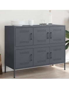 Credenza Antracite 100,5x39x79 cm in Acciaio