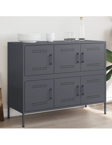 Credenza Antracite 100,5x39x79 cm in Acciaio
