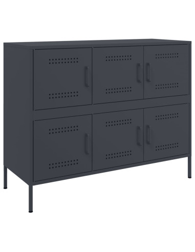 Credenza Antracite 100,5x39x79 cm in Acciaio