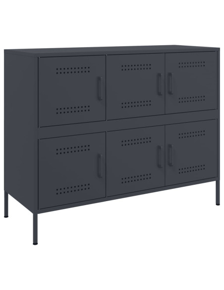 Credenza Antracite 100,5x39x79 cm in Acciaio