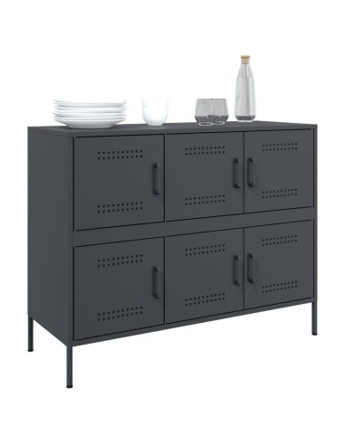 Credenza Antracite 100,5x39x79 cm in Acciaio