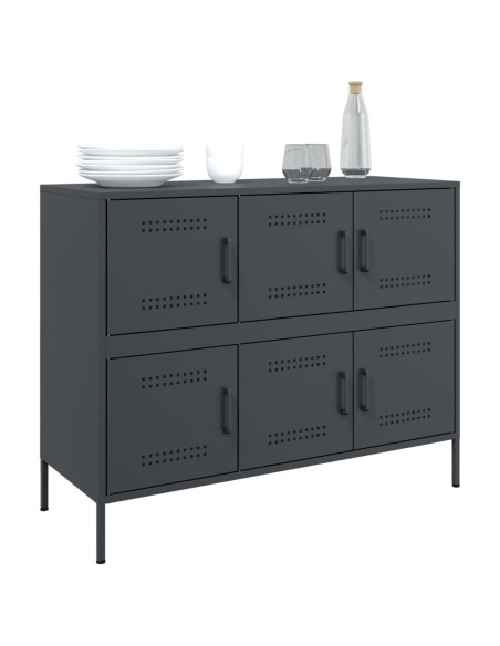 Credenza Antracite 100,5x39x79 cm in Acciaio