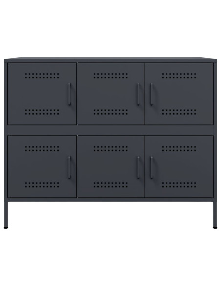 Credenza Antracite 100,5x39x79 cm in Acciaio