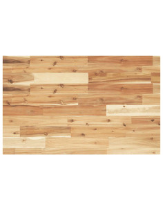 Piano Tavolo Rettangolare 80x50x4cm in Legno Massello di Acacia 2