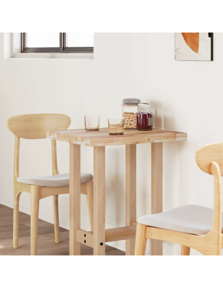 Piano Tavolo Rettangolare 80x50x4cm in Legno Massello di Acacia