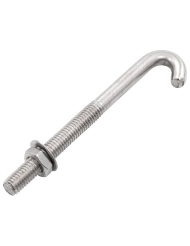 Bulloni di Ancoraggio a J/Dado e Rondella M8x100 mm 25 Set