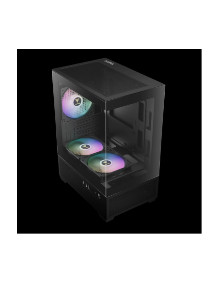 GAMDIAS CASE MICRO TOWER AURA GC9M ELITE ARGB 3x120ARGB PANORAMICO TYPE C