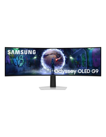 Samsung G93SD Monitor PC 124,5 cm (49") 5120 x 1440 Pixel Dual QHD OLED Argento