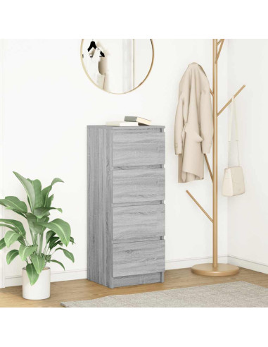 Credenza Grigio Sonoma 37,5x35x99 cm in Legno Multistrato