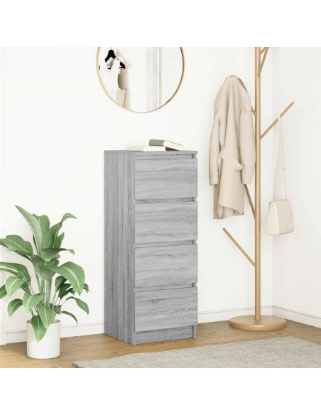 Credenza Grigio Sonoma 37,5x35x99 cm in Legno Multistrato