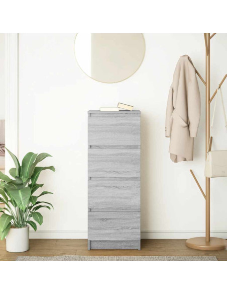 Credenza Grigio Sonoma 37,5x35x99 cm in Legno Multistrato