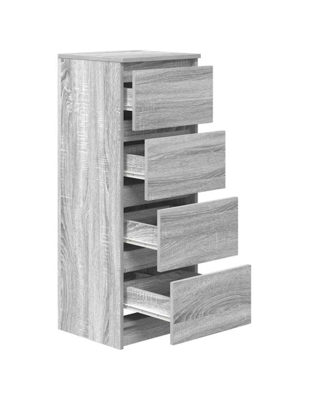 Credenza Grigio Sonoma 37,5x35x99 cm in Legno Multistrato