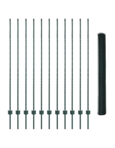 Recinzione con Posto Verde 1,5 x 25 m Acciaio