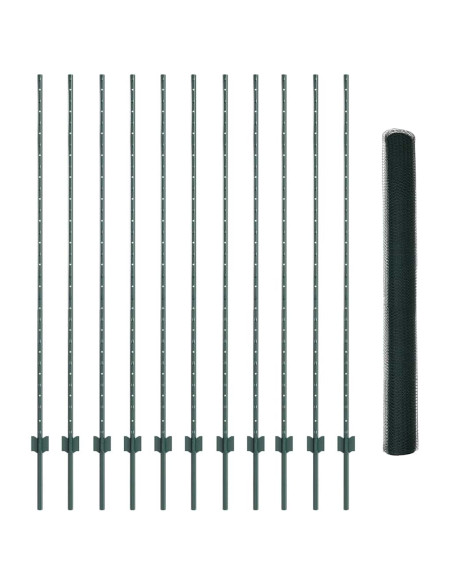 Recinzione con Posto Verde 1,5 x 25 m Acciaio