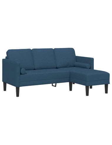 Set di divani con cuscino 2 pcs Blu Poliestere