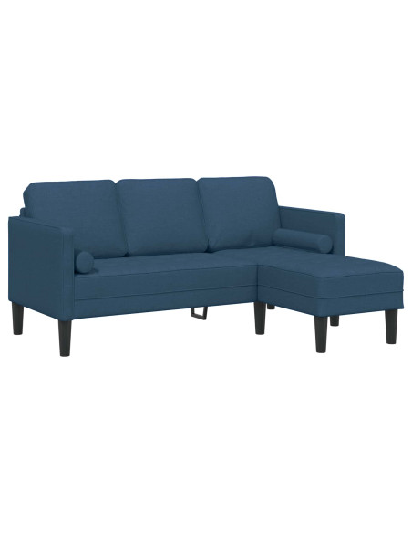 Set di divani con cuscino 2 pcs Blu Poliestere