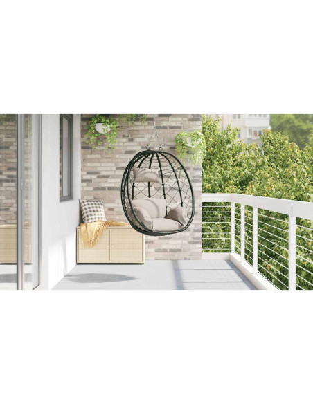Sedia uovo sospesa Talpa 91,5 x 60 x 110 cm polyrattan
