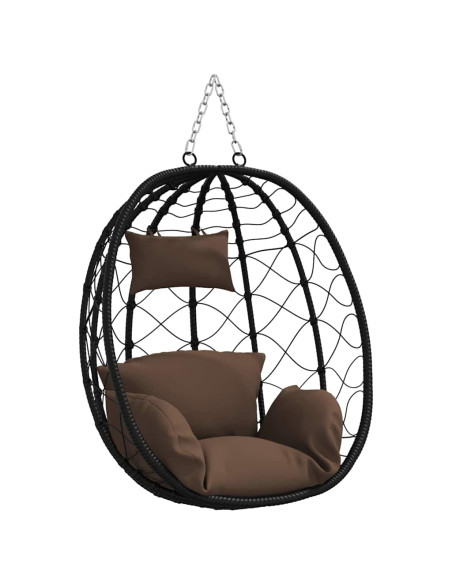 Sedia uovo sospesa Caffè 91,5 x 60 x 110 cm polyrattan