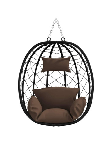 Sedia uovo sospesa Caffè 91,5 x 60 x 110 cm polyrattan