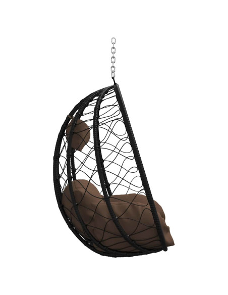 Sedia uovo sospesa Caffè 91,5 x 60 x 110 cm polyrattan