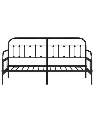 Struttura per letto di giorno Nero 75 x 190 cm