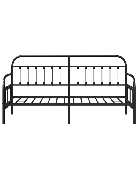 Struttura per letto di giorno Nero 75 x 190 cm