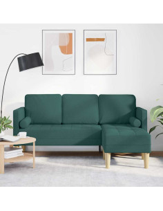 Set di divani con cuscino Verde Scuro Poliestere