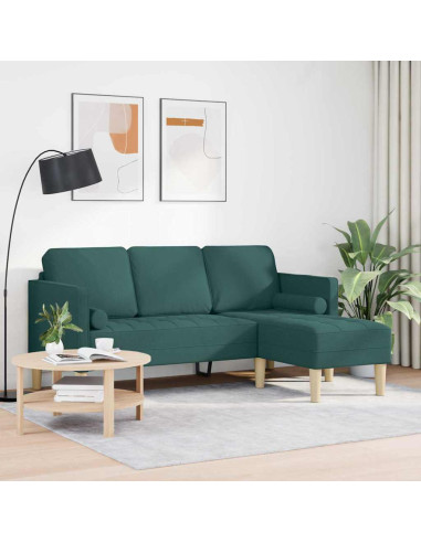 Set di divani con cuscino Verde Scuro Poliestere