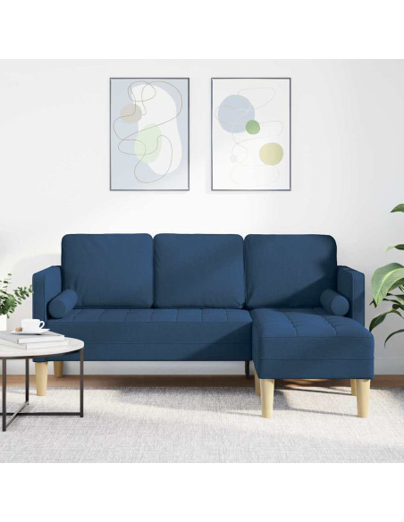 Set di divani con cuscino Blu Poliestere