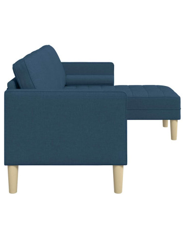 Set di divani con cuscino Blu Poliestere