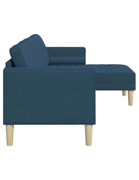 Set di divani con cuscino Blu Poliestere