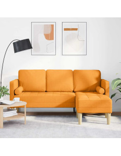 Set di divani con cuscino Giallo Scuro Poliestere