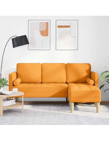 Set di divani con cuscino Giallo Scuro Poliestere