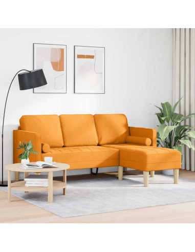 Set di divani con cuscino Giallo Scuro Poliestere