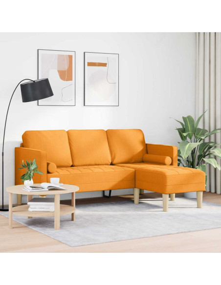 Set di divani con cuscino Giallo Scuro Poliestere