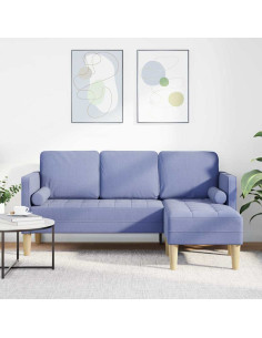 Set di divani con cuscino Blu jeans Poliestere