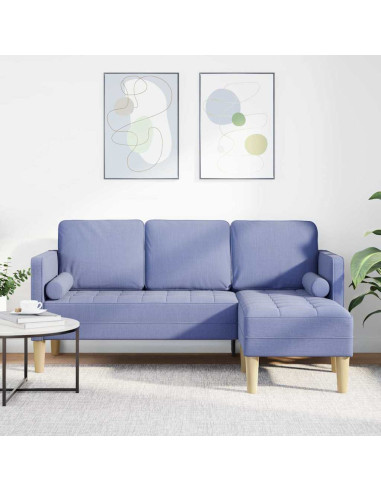 Set di divani con cuscino Blu jeans Poliestere