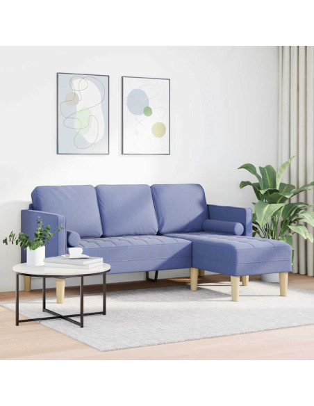 Set di divani con cuscino Blu jeans Poliestere