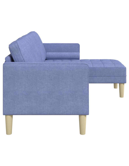 Set di divani con cuscino Blu jeans Poliestere