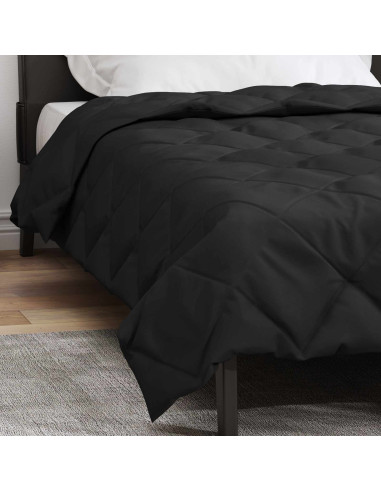 Piumone Completo Annuale Nero 200 x 155 cm Microfibra