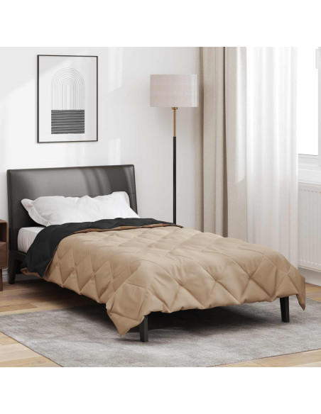 Piumone Completo Annuale Nero e Talpa 200 x 135 cm Microfibra