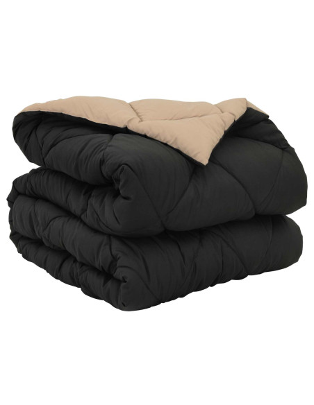 Piumone Completo Annuale Nero e Talpa 220 x 135 cm Microfibra