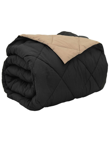 Piumone Completo Annuale Nero e Talpa 220 x 260 cm Microfibra